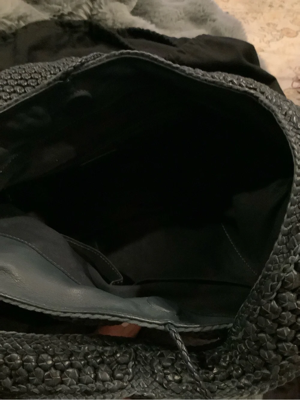 Black Merino Lamb Soft Hobo Bag